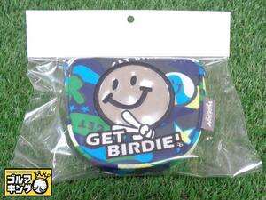 GK栄三越■ 380 【新品】WINWIN◆PCMP-065◆CAMO◆ブルー◆マレット型パター用ヘッドカバー◆GET BIRDIE!◆おすすめ！