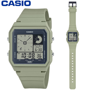 CASIO カシオ STANDARD ANA-DIGI LF-20 オリーブ スタンダード アナデジ 腕時計 レディース 女性 ビジネスウォッチ 小学生 中学生 簡単操作