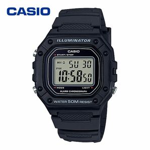 CASIO カシオ スクエア デジタル W218 ブラック 黒 メンズ レディース キッズ 薄型 軽量 防水 ユニセックス 四角形 腕時計 DW-5600の画像1