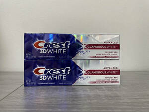 【送料無料】 107g 2本セット　Crest 3D Glamorous White クレスト３Dグラマラスホワイト　ホワイトニング アドバンス 歯磨き粉 Colgate