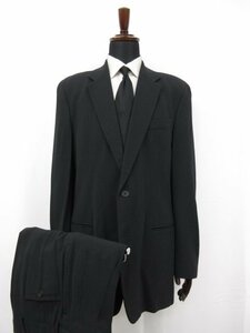 【エンポリオアルマーニ EMPORIO ARMANI】 シングル2ボタン スーツ (メンズ) size52 ブラック 織柄 イタリア製 ●28RMS7131●