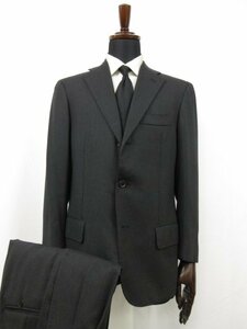 美品 【Sartoria Attolini サルトリアアットリーニ】 カシミヤ100％ 3ボタン段返り スーツ (メンズ) size48 グレー系 ストライプ●27HR3202