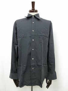 【ポールスミスロンドン Paul Smith LONDON】 ワイドカラー 長袖シャツ (メンズ) sizeL チャコールグレー ●29MK2357●