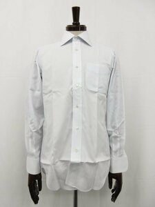 超美品 【鎌倉シャツ Maker's Shirt KAMAKURA】 ワイドカラー ドレスシャツ 長袖シャツ (メンズ) size38 ライトブルー ●29MK2389●