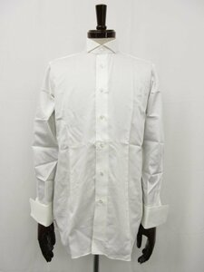 【鎌倉シャツ Maker's Shirt KAMAKURA】 ウィングカラー ダブルカフス ドレスシャツ 長袖シャツ (メンズ) size38-82 ホワイト ●29MK2388●