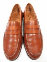 HH超美品 【ジョンロブ JOHNLOBB】 キャンパス CAMPUS コインローファー 靴 (メンズ) 7.5E9050 チェスナット系 ●18HT2295●_画像2