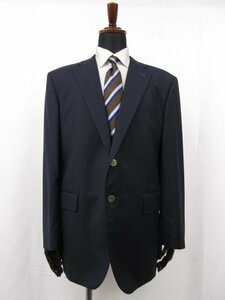 【テーラー渡辺 TAILOR WATANABE】 ロロピアーナ生地 シングル2ボタン ブレザー ジャケット (メンズ) size54相当 ネイビー 無地●28MJ8446