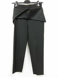  super-beauty goods [ Balenciaga BALENCIAGA] tuxedo pants design slacks ( lady's ) size38 black 373618 TCJ69 *29LP2337*