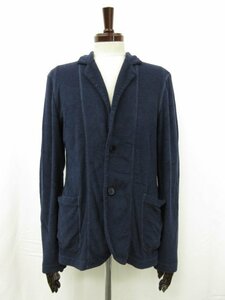 超美品 【スリードッツ THREE DOTS】 パイル生地 シングル2ボタン ジャケット (メンズ) sizeS ネイビー USA製 ●29MT4969●