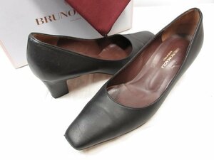 【ブルーノマリ Bruno Magli】スクエアトゥ パンプス ヒール 靴 (レディース) size36 ブラック ●18LZ4264●