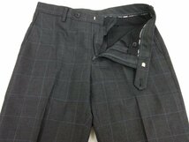 超美品 【ニューヨーカー NEWYORKER】 格子柄 パンツ ウールスラックス (メンズ) size79 チャコールグレー ●29MP9820●_画像4