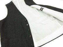 極美品【キートン キトン Kiton】 最高級カシミア100％ 織柄ベスト ジレ (メンズ) size44 グレーがかったネイビー系 伊製 ●17HR3186●_画像7