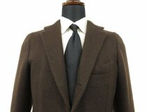 超美品【キートン キトン Kiton】最高級 極上カシミア 肉厚生地 3ボタン段返り ジャケット (メンズ) size46/7DROP 茶系 伊製 ●17HR3192●_画像2