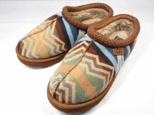 【アグ UGG×ペンドルトン PENDLETON】 1009714 ムートンスリッポン 紳士靴 (メンズ) size28 ブラウン系 マルチカラー ●18MZA4134●