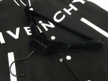 ほぼ未使用【ジバンシィ GIVENCHY】BM00QR611V ロゴ刺繍 中綿入 ウール×レザー ボンバージャケット スタジャン(メンズ)44 黒系●17HR3210_画像8