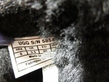 超美品【アグ UGG】 S/N 5854 ショート丈 ムートンブーツ 靴 (レディース) size22 ブラック ●18LZ4307●_画像9