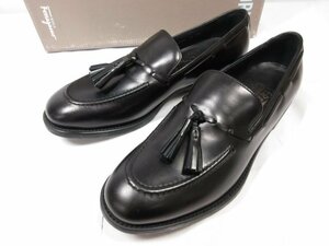 超美品【サルヴァトーレフェラガモ Salvatore Ferragamo】 タッセルローファー スリッポン 靴 (メンズ) size6 2E ブラック ●18MZA4220●