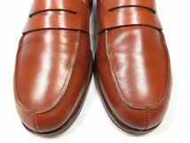 HH超美品 【ジョンロブ JOHNLOBB】 キャンパス CAMPUS コインローファー 靴 (メンズ) 7.5E9050 チェスナット系 ●18HT2295●_画像3