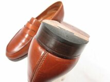 HH超美品 【ジョンロブ JOHNLOBB】 キャンパス CAMPUS コインローファー 靴 (メンズ) 7.5E9050 チェスナット系 ●18HT2295●_画像7