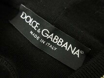 超美品【ドルチェ&ガッバーナ DOLCE&GABBANA】ハイゲージ プルオーバーニットパーカー (メンズ) 46 黒 イタリア製 GX411Z/ JAVKM●29HT2308_画像4