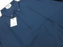 未使用 【エルメス HERMES】 スキッパー襟 ボタンダウン 半袖シャツ (メンズ) size16(1/2)/41 ネイビー系 フランズ製 ●29MK2456●_画像8