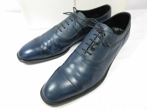 美品 【ジョンローレンスサリバン JOHN LAWRENCE SULLIVAN】 キャップトゥ 外羽根 紳士靴 (メンズ) size9 ネイビー ●18MZA4251●