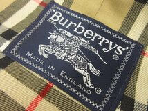 ヴィンテージ 美品【バーバリーズ BURBERRYS’】英国製 BBチェック柄裏地 ベルト付きステンカラーコート (レディース) 茶系●17LW1406●_画像4