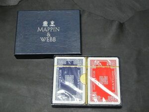 ★希少品未使用未開封★　Mappin & Webb　playing cards 2DECKS & BOX トランプ オーストリア製　デッドストック　ビンテージトランプ