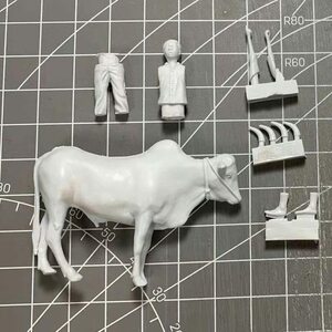 * figure boy cow 1/35 scale war hour middle ... agriculture . military Army miniature * resin made model foreign person not yet painting not yet constructed F963