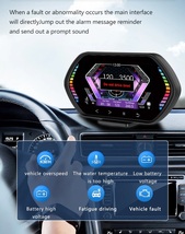 価格調整 スピードメーター カスタム 社外品 カー用品 電圧計 水温計 HUD DX フル OBD コンピューター用 F12 obd2 電圧計 rpm 水温計 E859_画像6