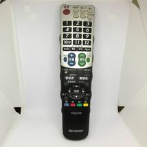 動作確認済み 純正 SHARP シャープ AQUOS アクオス テレビ用 GA826WJSA リモコン (LC-32E8 LC-32E7 LC-26E8 LC-26E7 等)/E2 1211-10_画像1