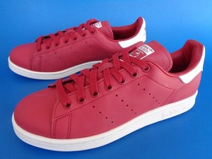 13209■新品 デッド15年製 adidas stansmith アディダス スタンスミス 赤 白 レザー 顔つき 25 cm AQ4653 レッド