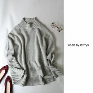 超美品☆アパート バイ ローリーズ apart by lowrys☆毛100% 5G ハイネックニット フリーサイズ☆E-M 5171