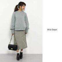 ミラオーウェン Mila Owen☆洗える 綿100％ ボリュームスリーブトレーナー 1サイズ☆K-M 4436_画像1