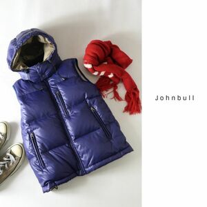 ジョンブル Johnbull☆洗える フード付きダウンベスト フリーサイズ☆A-O 5210