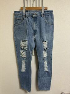 米国製［Levi's］リーバイス560 デニムパンツ ダメージ　W36-L32 Y2088