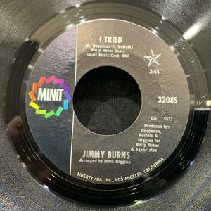 【EP】Jimmy Burns - I Tried / Did It Ever Cross Your Mind 1970年USオリジナル Minit 32085