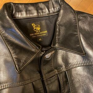 FINE CREEK LEATHERS」 Richmond　ファインクリークレザーズ リッチモンド　1st Type ホースハイド FCJK001 [ブラック]40