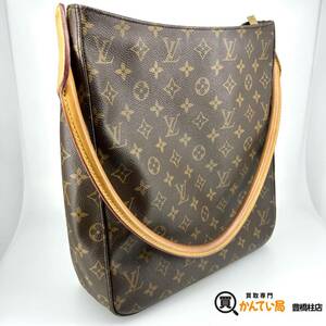 【1円スタート！】LOUIS VUITTON ルイ ヴィトン ハンドバッグ ワンショルダーバッグ ルーピング GM M51145 モノグラム ブラウン系