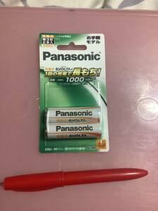 充電式乾電池　単3 2個　乾電池　Panasonic EVOLTA ニッケル水素電池　BK-3LLB/2B 仕入除500円超10％オマケ　未使用　ゆうパケmini (652)