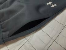 UNDER ARMOUR アンダーアーマー アンディナイアブル 3レイヤーテーパード ジャージ ロングパンツ size L ブラック 美品 裏起毛 1319740_画像2