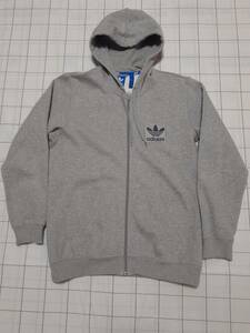 M30231 ODY001adidas アディダス スウェット ジップパーカー size L グレー 美品 裏起毛 