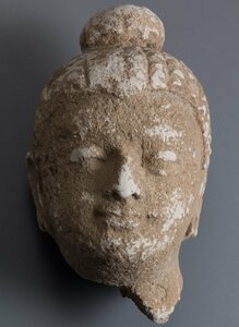 【五】ガンダーラ美術 仏頭 ストゥッコ 3-5世紀