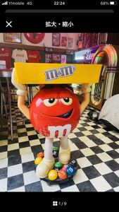 非売品！M&M's エムアンドエムズ エムエム 店舗什器ストアディスプレイ レッド　商品陳列店頭販売　等身大フィギュア人形