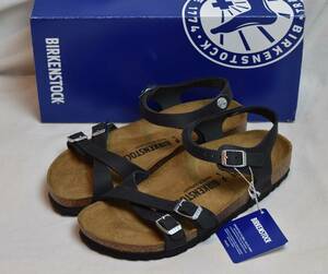 SALE!! BIRKENSTOCK ビルケンシュトック　レザーサンダル　Kumba　クンバ　BLACK NUBUCK　38　24.5cm相当　未使用品　ドイツ製