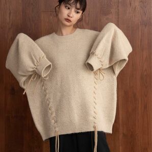 【amiur】cord stitch volume knit