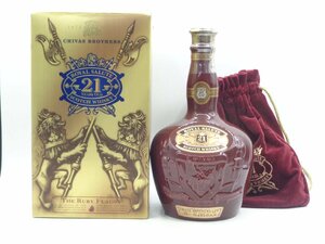 ROYAL SALUTE 21年 ロイヤルサルート 21年 スコッチ ウイスキー ルビー 赤 レッド 陶器ボトル 箱入 未開封 1000ml 古酒 A5385