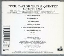 Cecil Taylor Trio And Quintet / Love For Sale / Blue Note 7243 4 94107 2 5_画像2