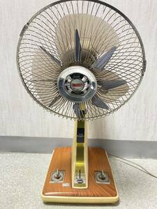  retro electric fan H-31FK shape Hitachi .. manner Showa era double feather that time thing electric fan properties feather 30cm