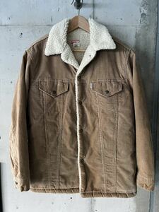 激レア スペシャル 70'S USA製 リーバイス Levi's 71605 コーデュロイ ロング丈 ボアジャケット VINTAGE デニムジャケット BIGE 506XX lead